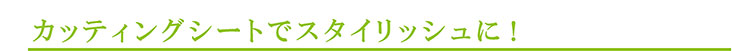 カッティングシートでスタイリッシュに！